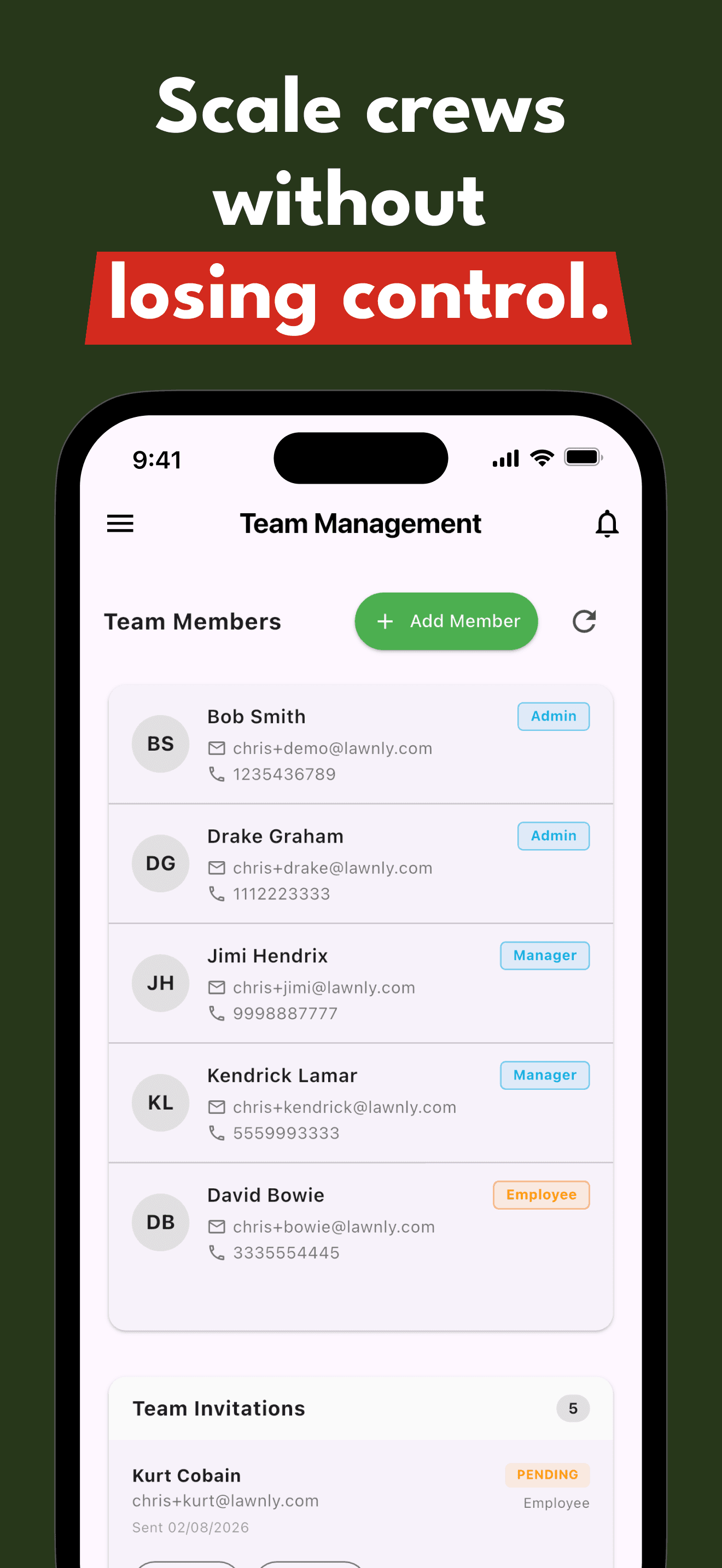 Manage your crew